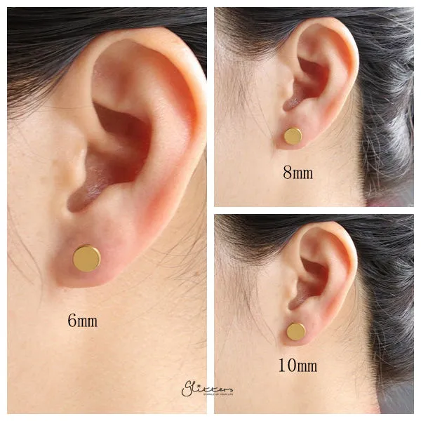 Stainless Steel Round Fake Plug - Gold