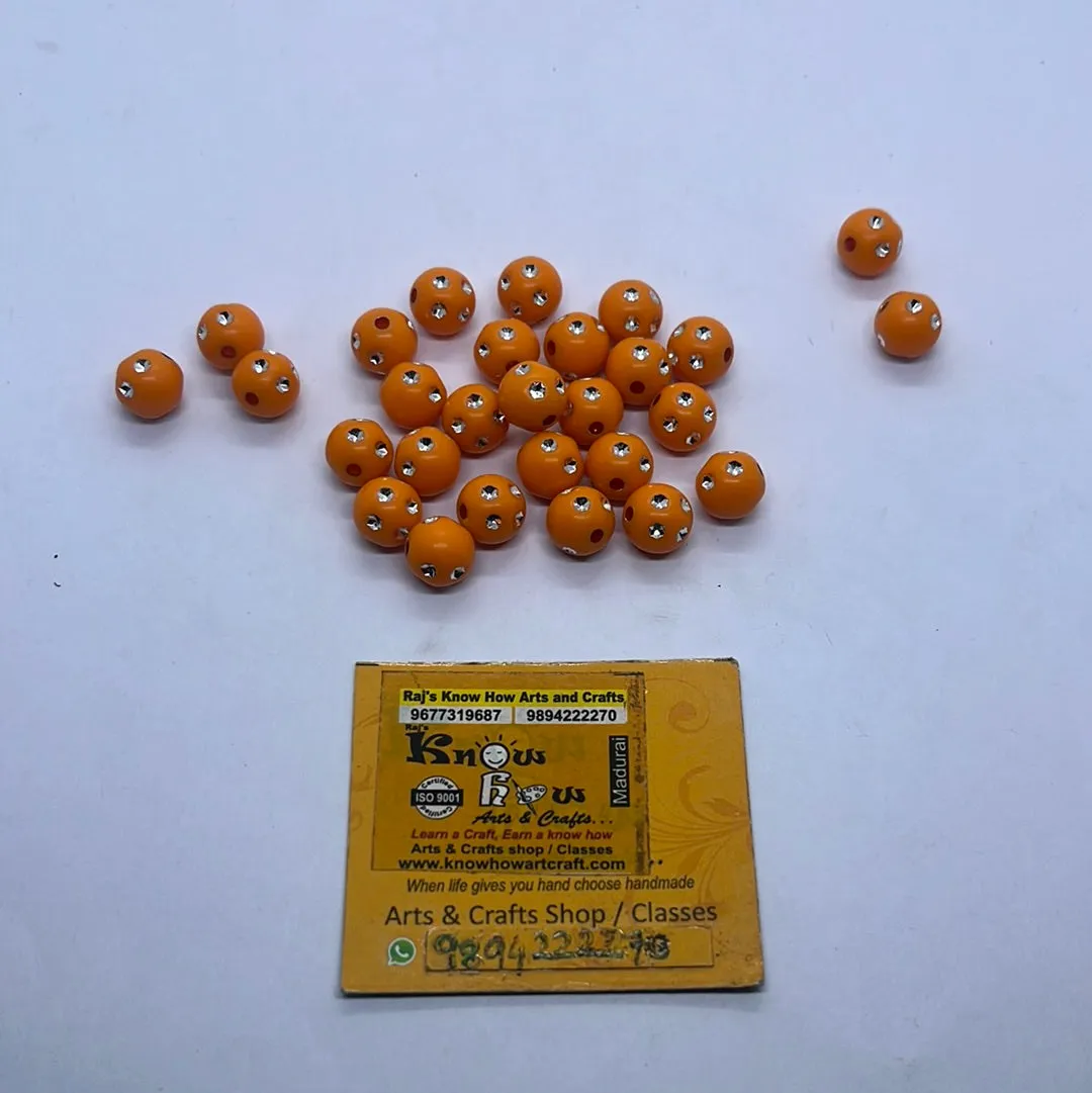 stone Acrylic color beads -50g 10