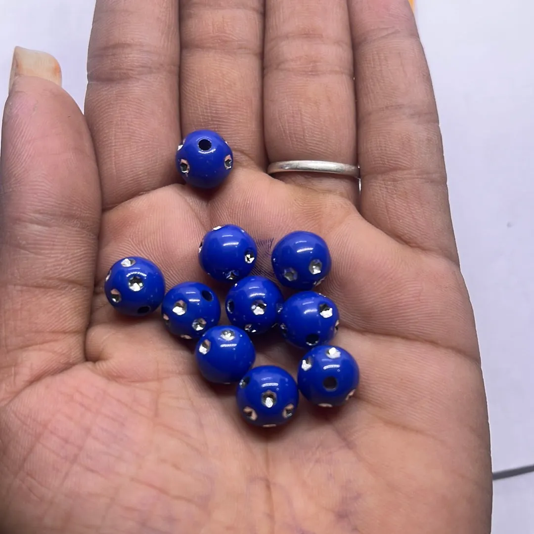 stone Acrylic color beads -50g 5