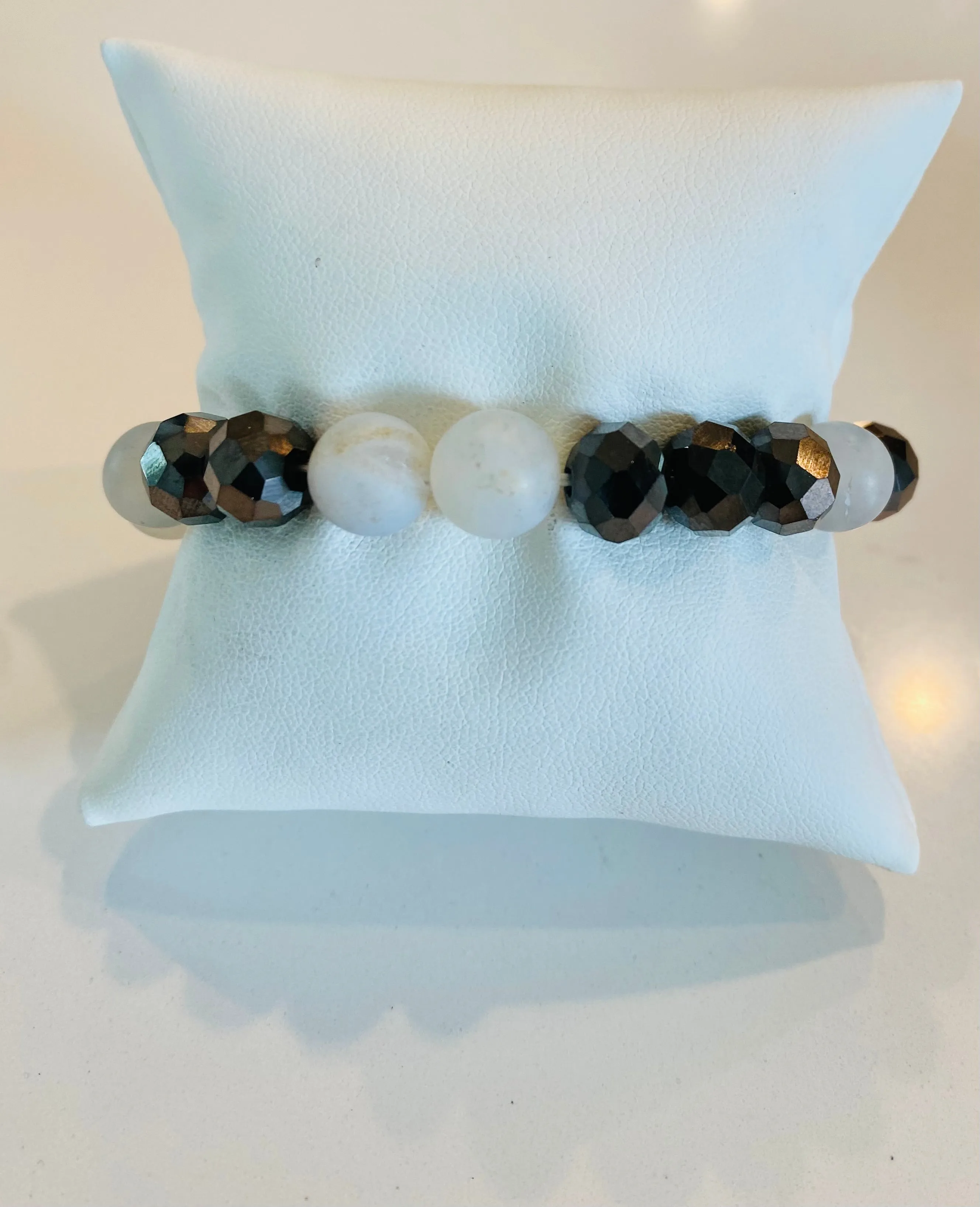 Stone & Crystal Stackable Stretch Bracelets sold individually