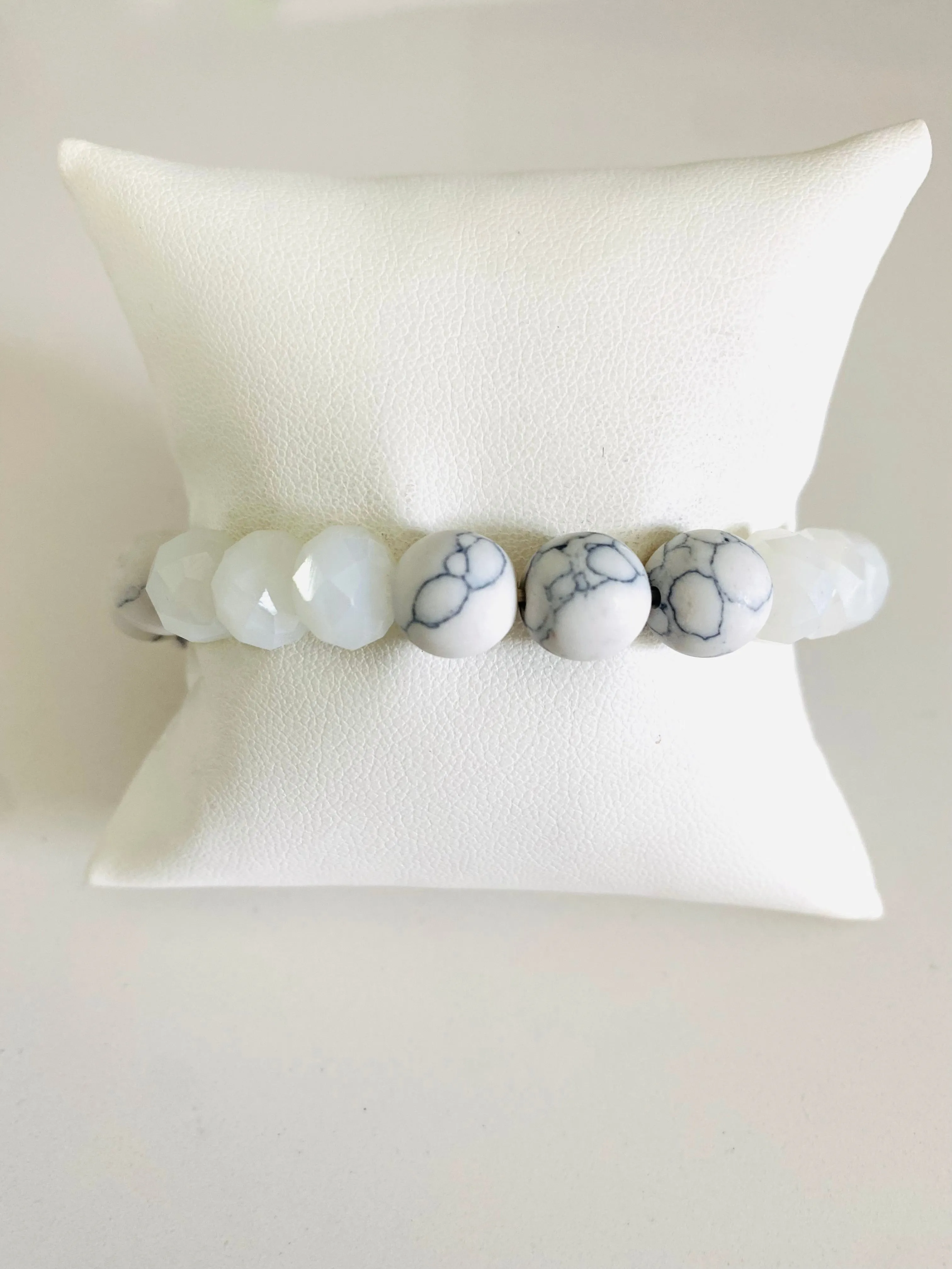 Stone & Crystal Stackable Stretch Bracelets sold individually