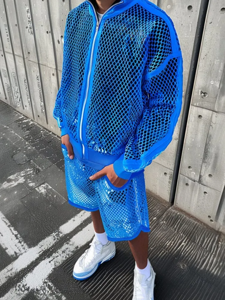 Stylish Hollow Mesh 2-Piece Set