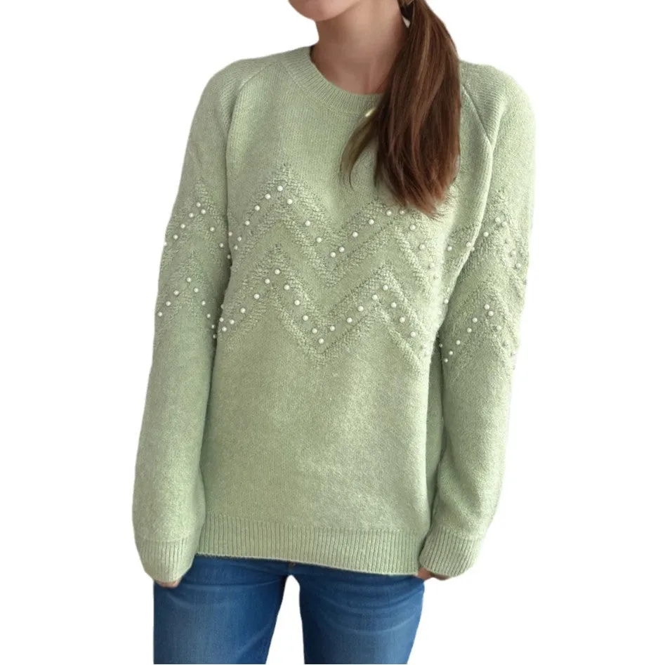 Stylish Jumper with Pearl