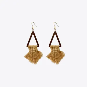 Tassel Detail Geometric Earrings - Bold & Stylish Accessorie