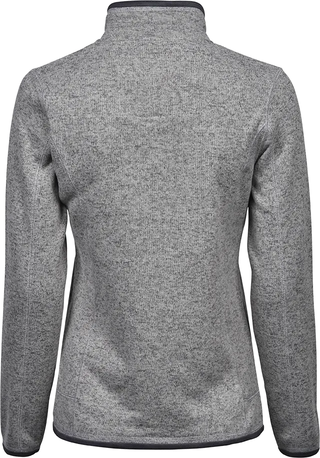Tee Jays Ladies Outdoor Fleece | Melange Fabric | Stylish Details | Black or Grey | S-3XL