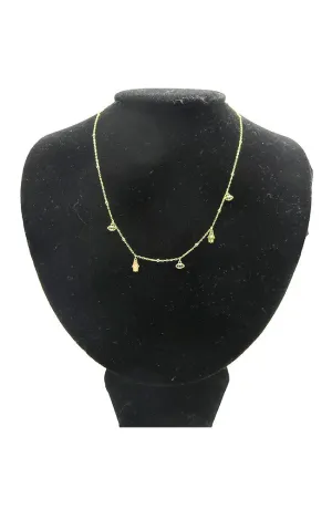 Tiny Hamsa, EE Charm Necklace
