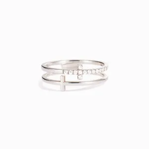 To My Daughter From Dad Double Cross Ring