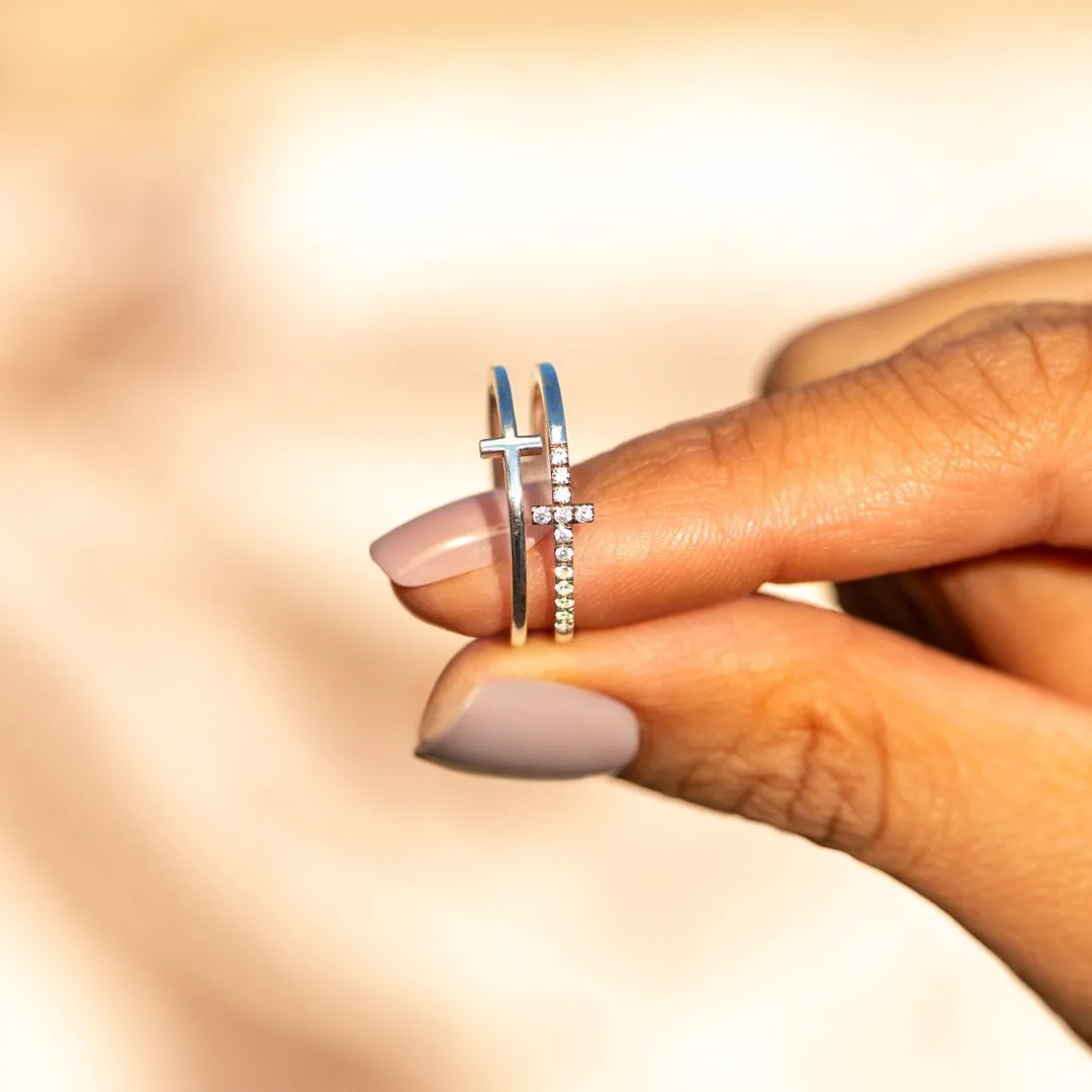 To My Daughter From Dad Double Cross Ring