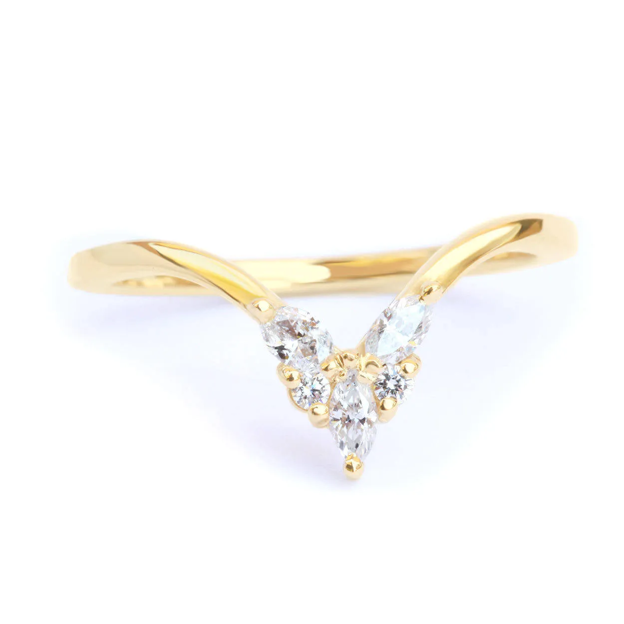 Unique Diamond Wedding Rings Set - "Valentia & Cupid" ♥