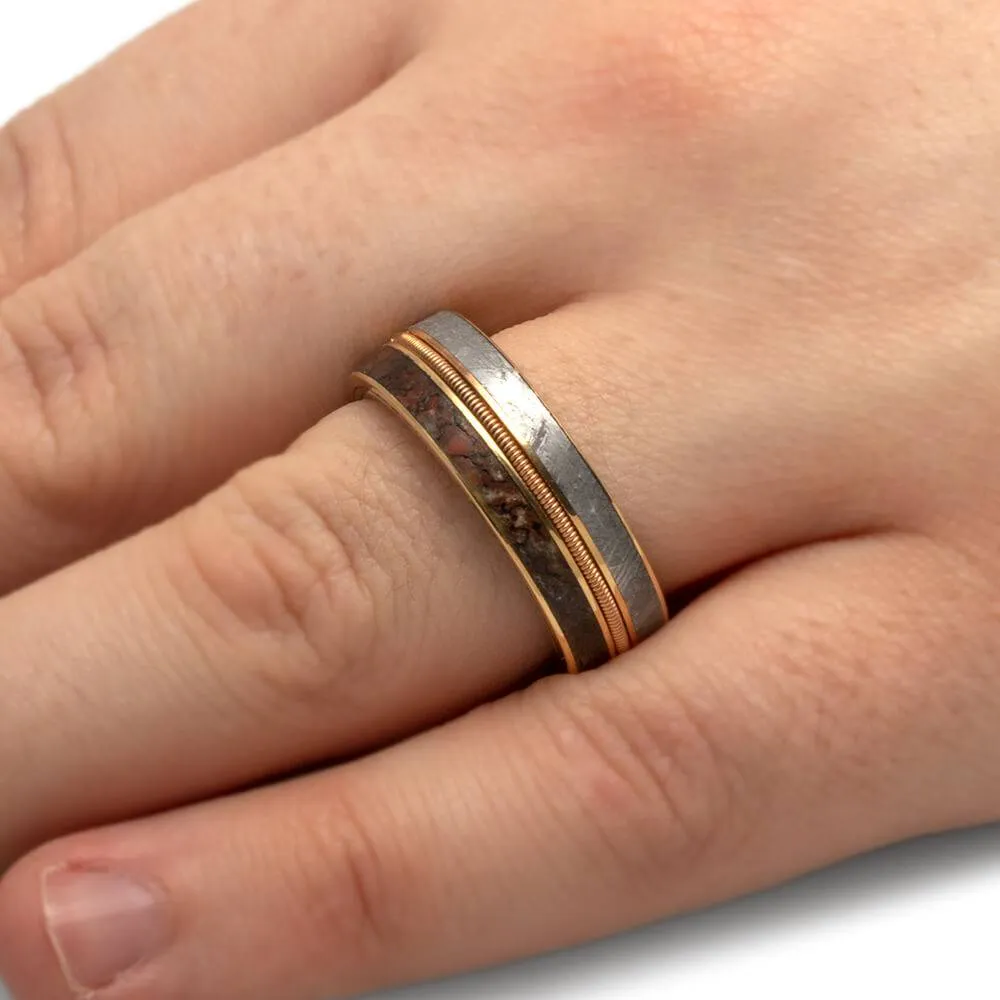 Unique Guitar String Men's Wedding Band