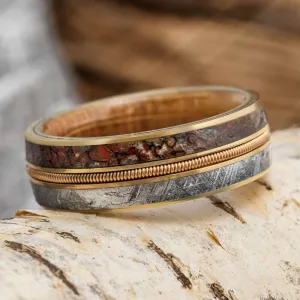 Unique Guitar String Men's Wedding Band