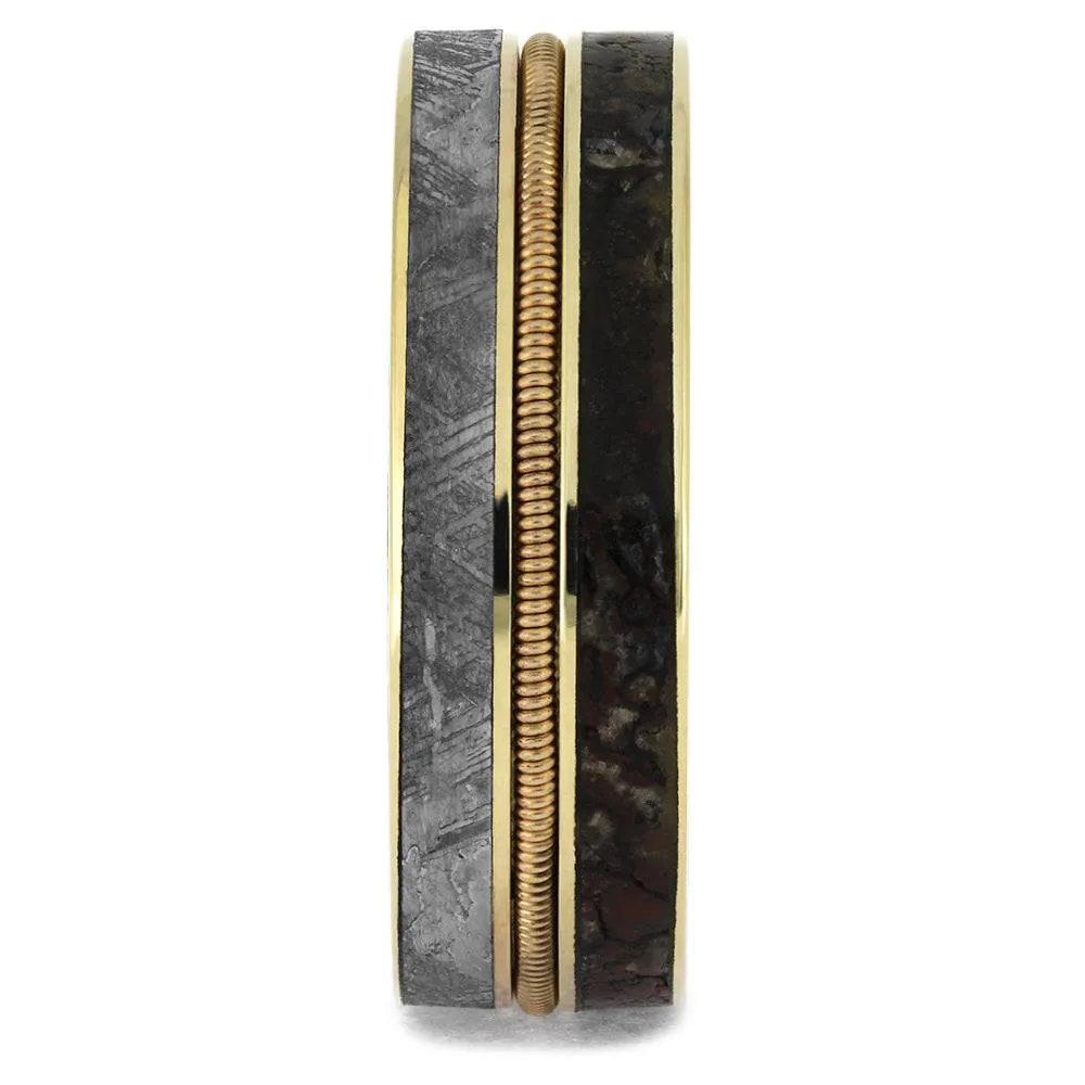 Unique Guitar String Men's Wedding Band