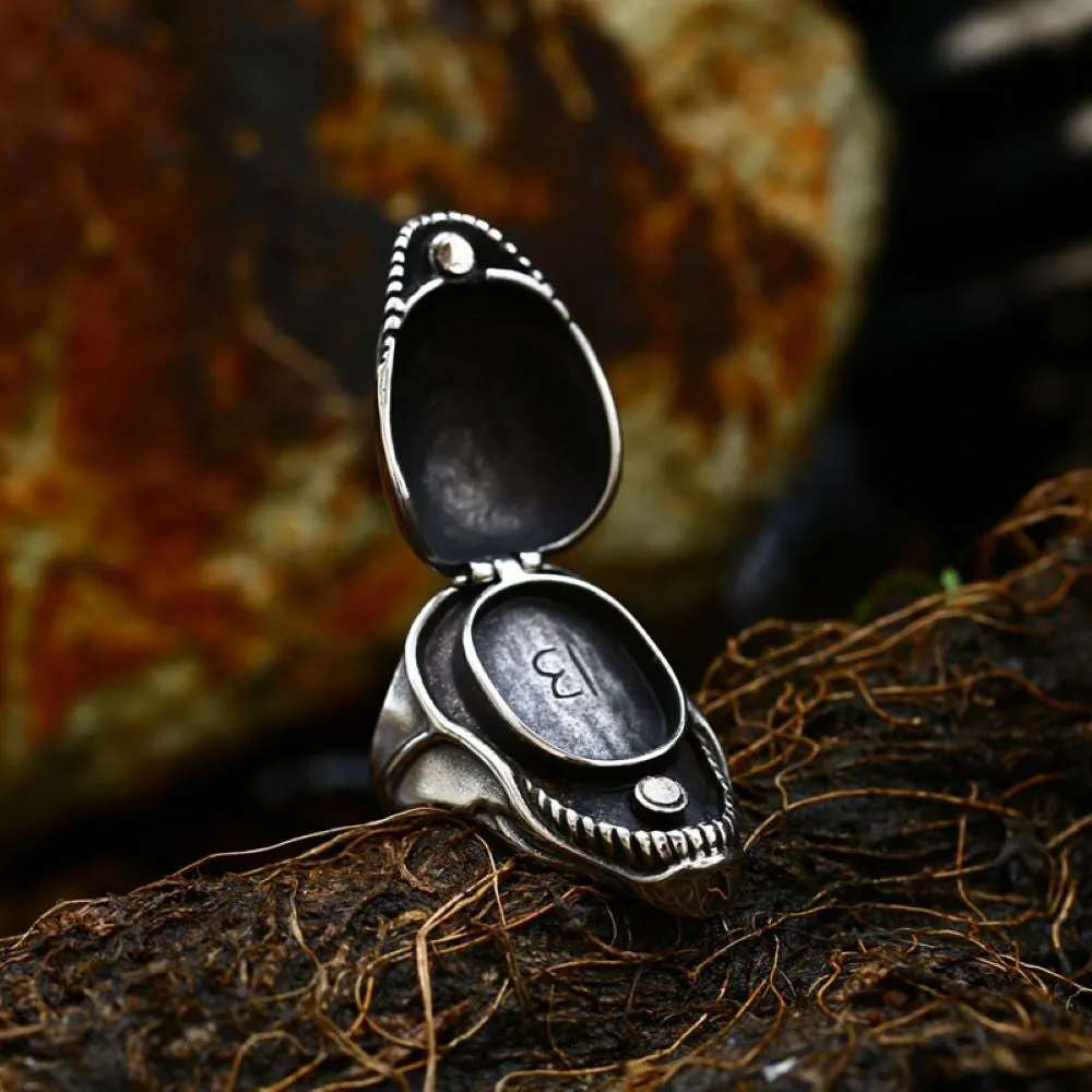 Unique Skull Stainless Steel Openable Ring