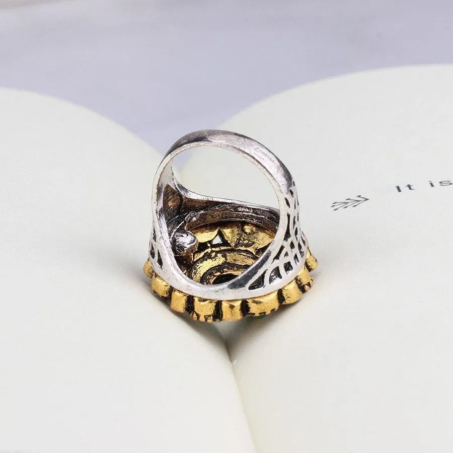 Unique Vintage Wedding Turkey Crystal Jewelry Rhinestone Ring
