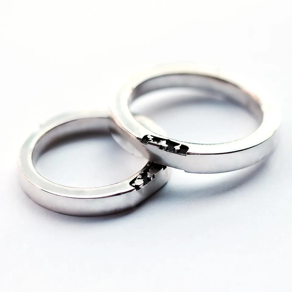 Unique wedding bands for travelers