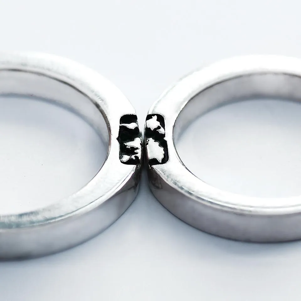Unique wedding bands for travelers
