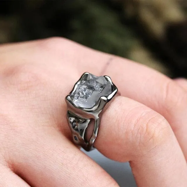 Vintage Gothic Unique Stone Design Boho Ring