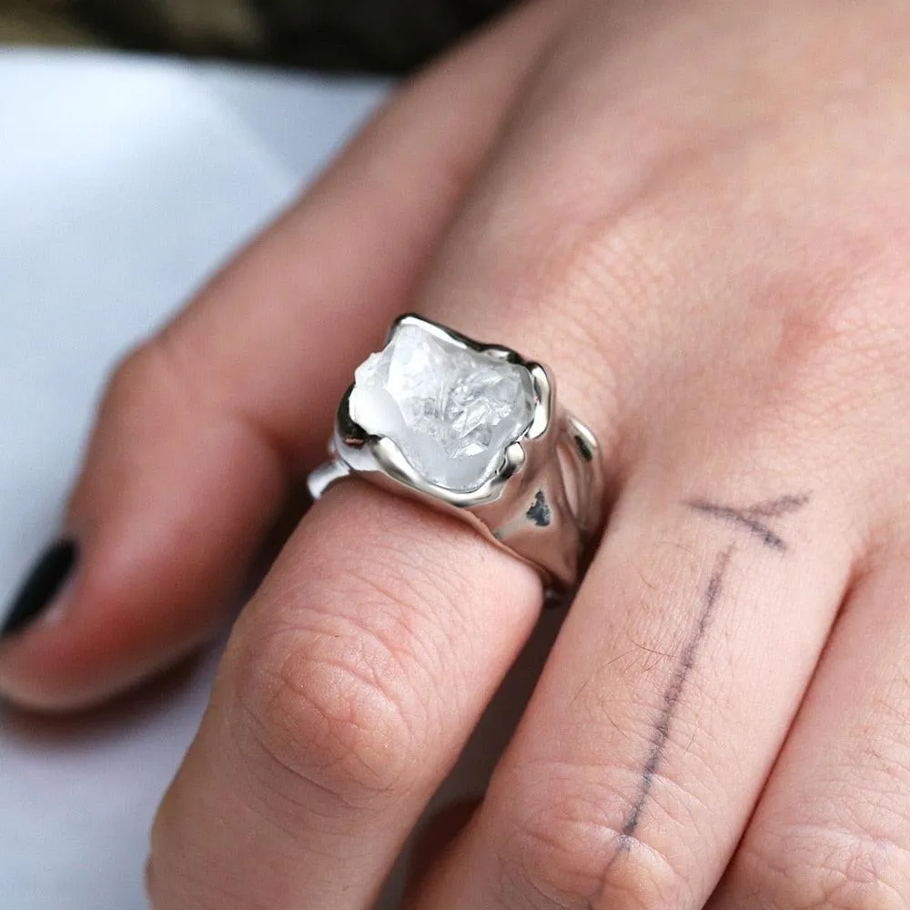Vintage Gothic Unique Stone Design Boho Ring