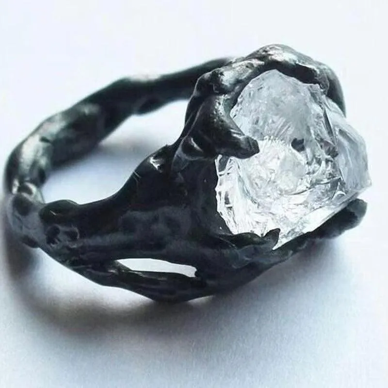 Vintage Gothic Unique Stone Design Boho Ring