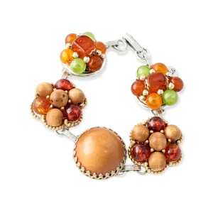 Warm Chai Vintage Cluster Bracelet