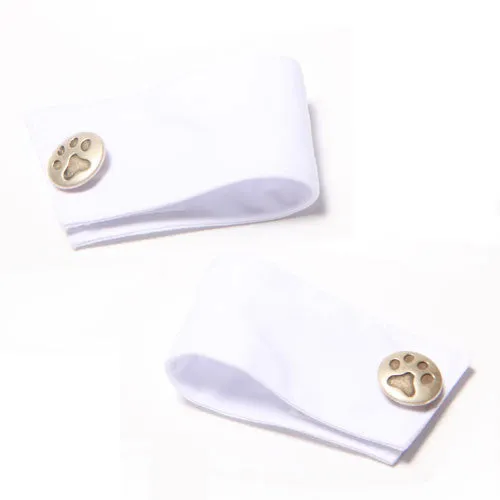 White Shirt Collar   Black Bow Tie   Cuffs