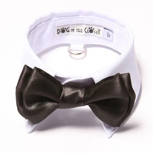 White Shirt Collar   Black Bow Tie   Cuffs