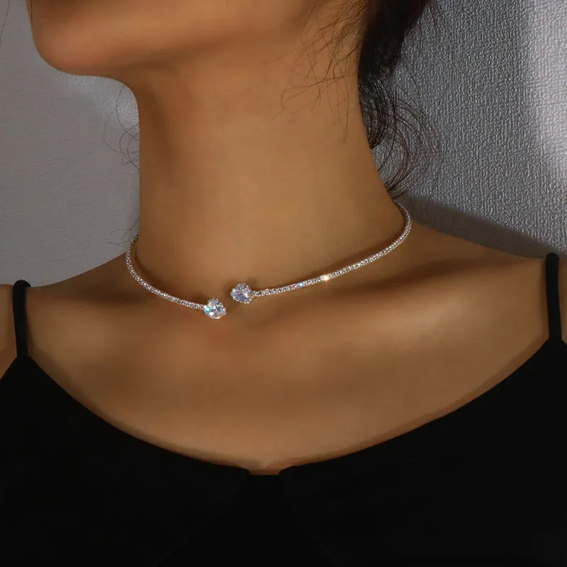 Wholesale Heart Shiny Alloy Necklaces