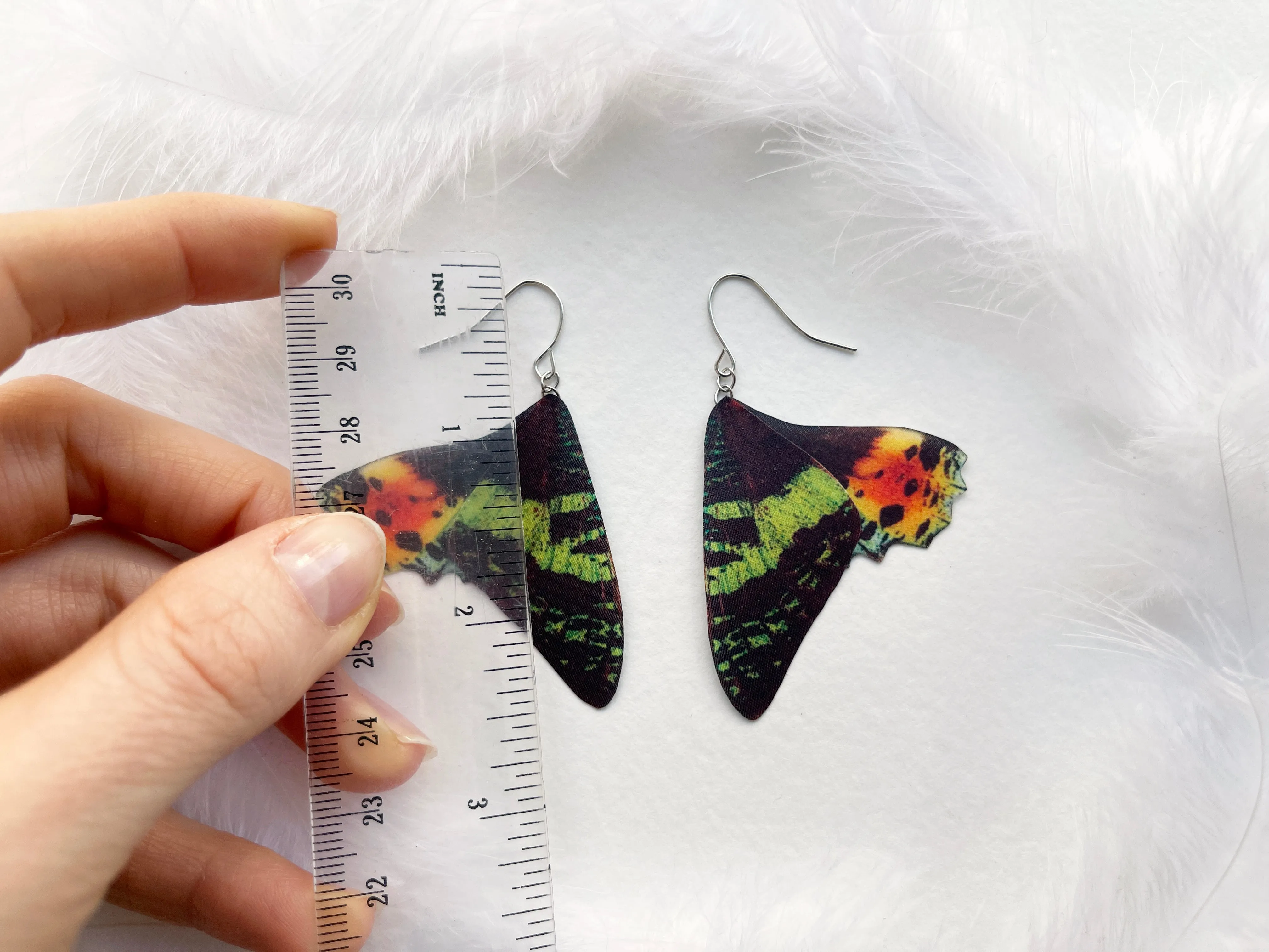 Wimsigoth Sunset Moth Earrings Perfect Gift For Anyone Who Love Moth