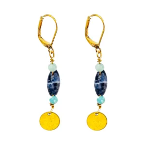 Women's Drina Lapis & Amazonite 2" Earrings | MINU