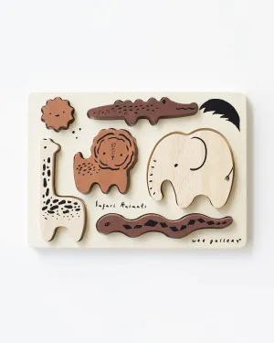 Wooden Puzzle - Safari Animals <br>Wee Gallery