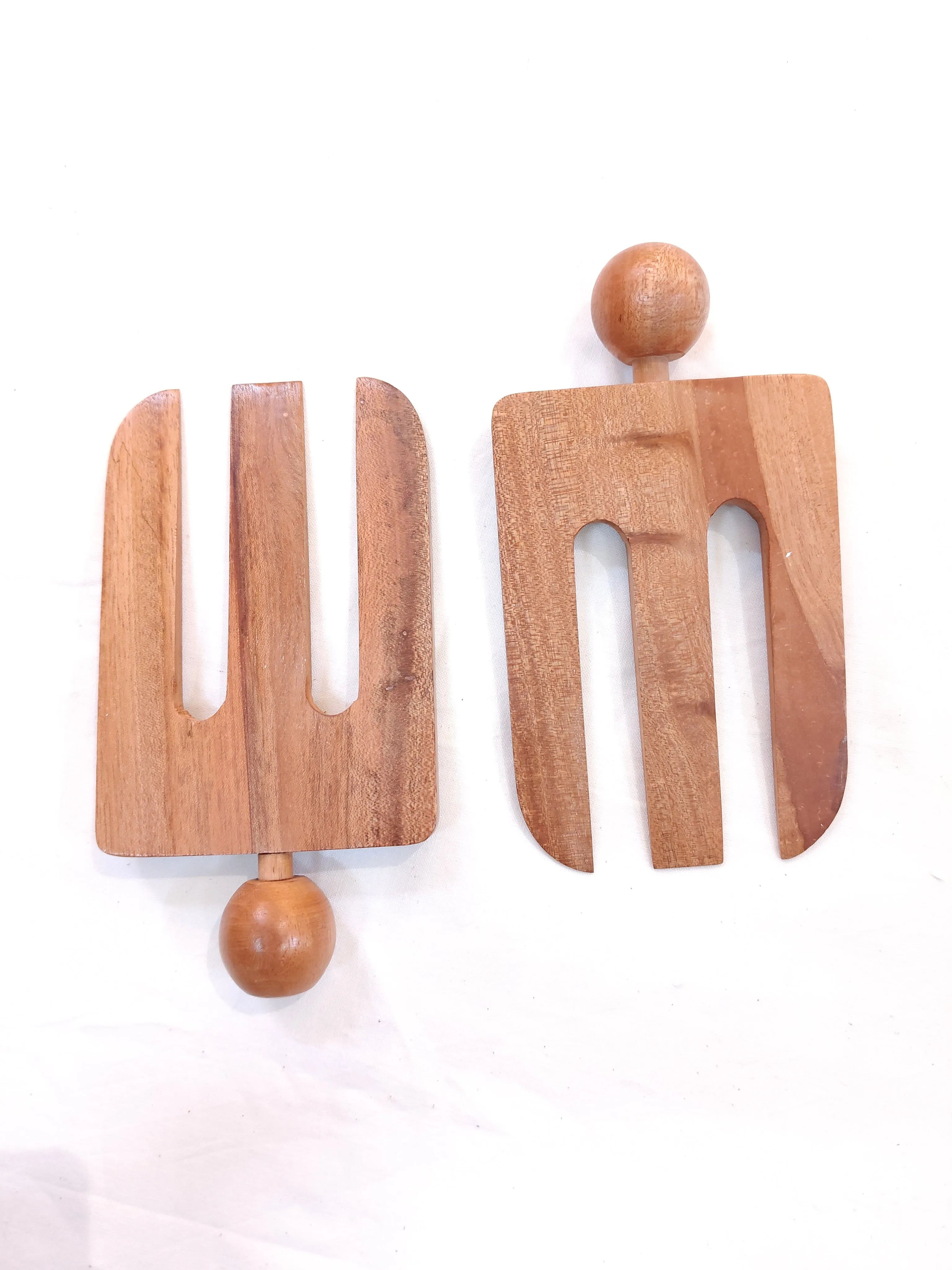 Wooden salad mixer - handcrafted in neem wood