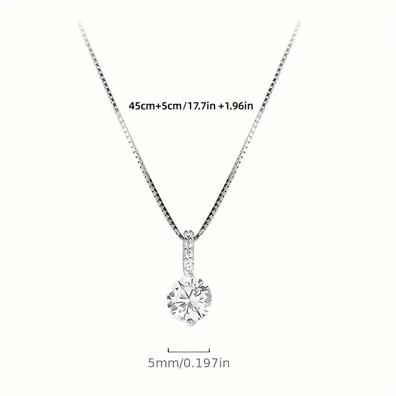 Zirconia Water Drop Pendant Clavicle Chain Necklace