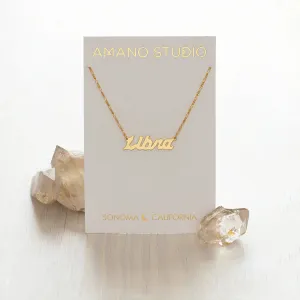 Zodiac Script Necklace- Libra